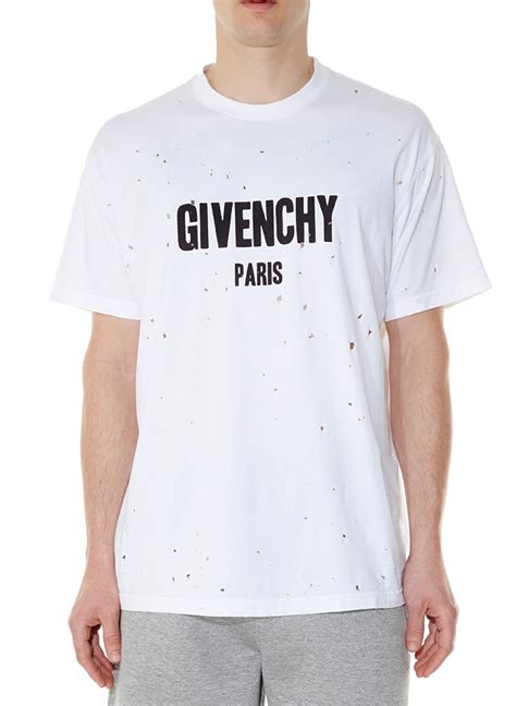 t shirt givenchy paris homme|Givenchy t shirt with holes.